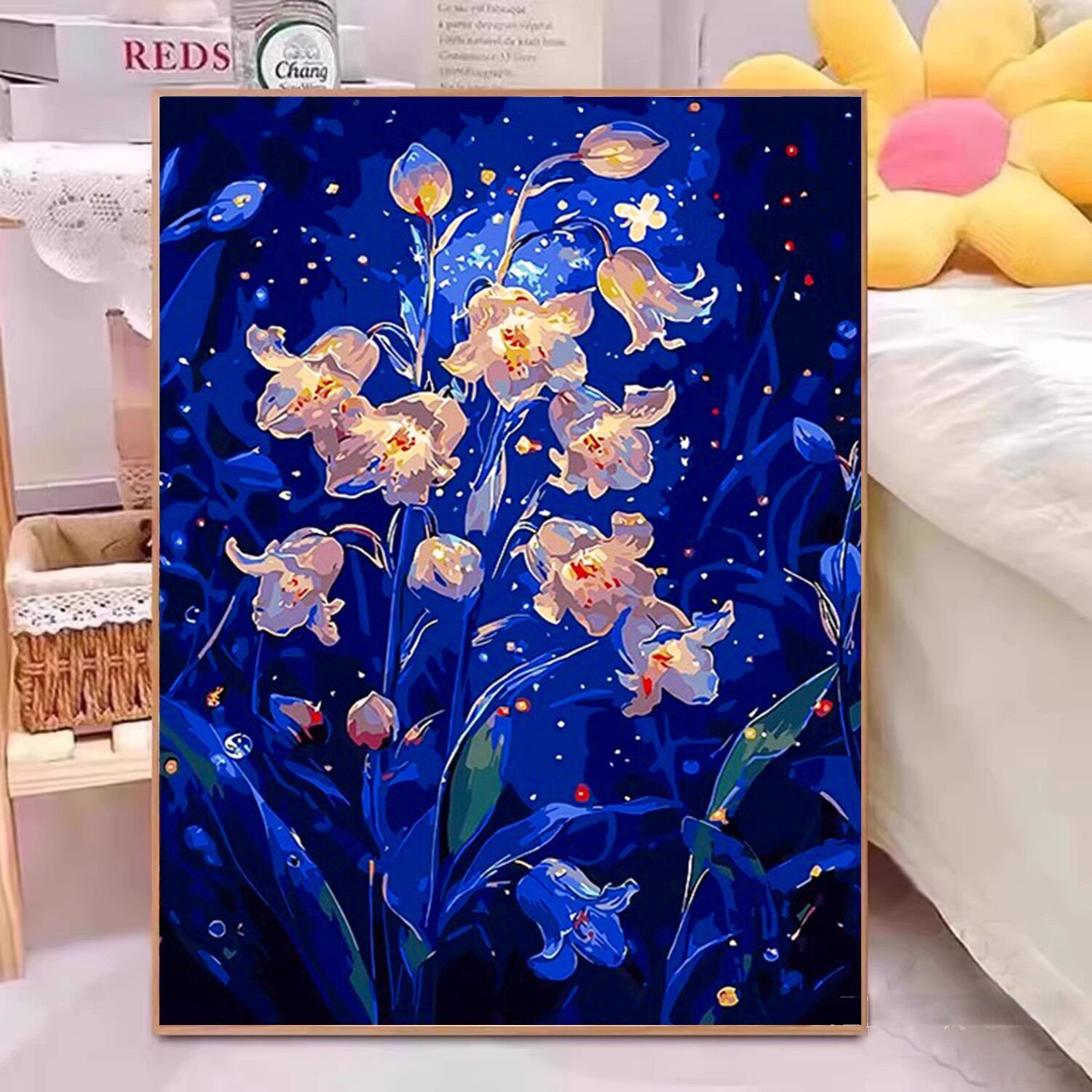 DIY kruissteekborduurpakket/Lelietje van de vallei/gedrukt kruissteekpatroon borduurpakket (frame niet inbegrepen) 40*50CM