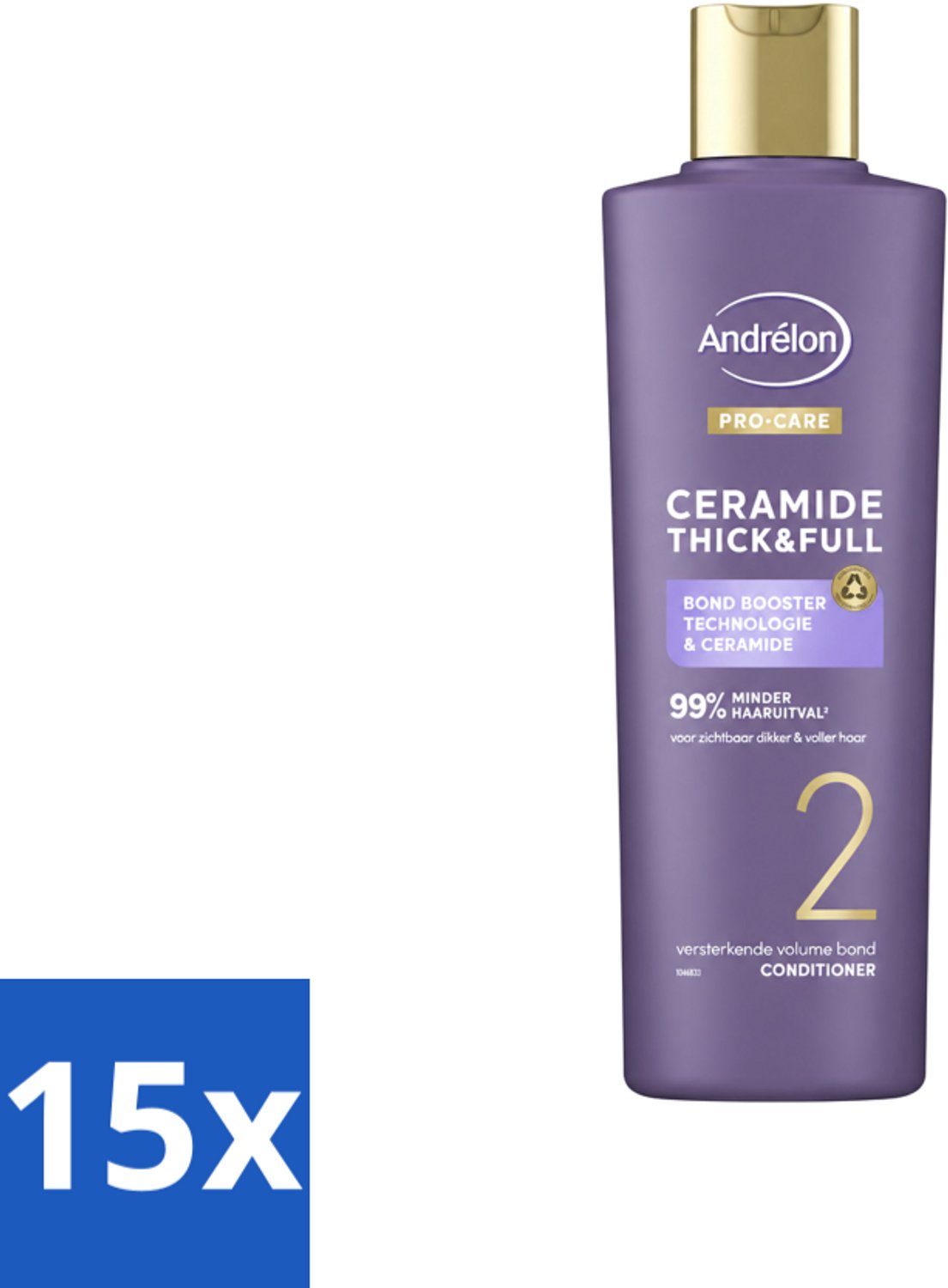 15 x Andrélon – Conditioner – Pro Care Ceramide Thick & Full – 250 ml - Voordeelverpakking - 15 stuks