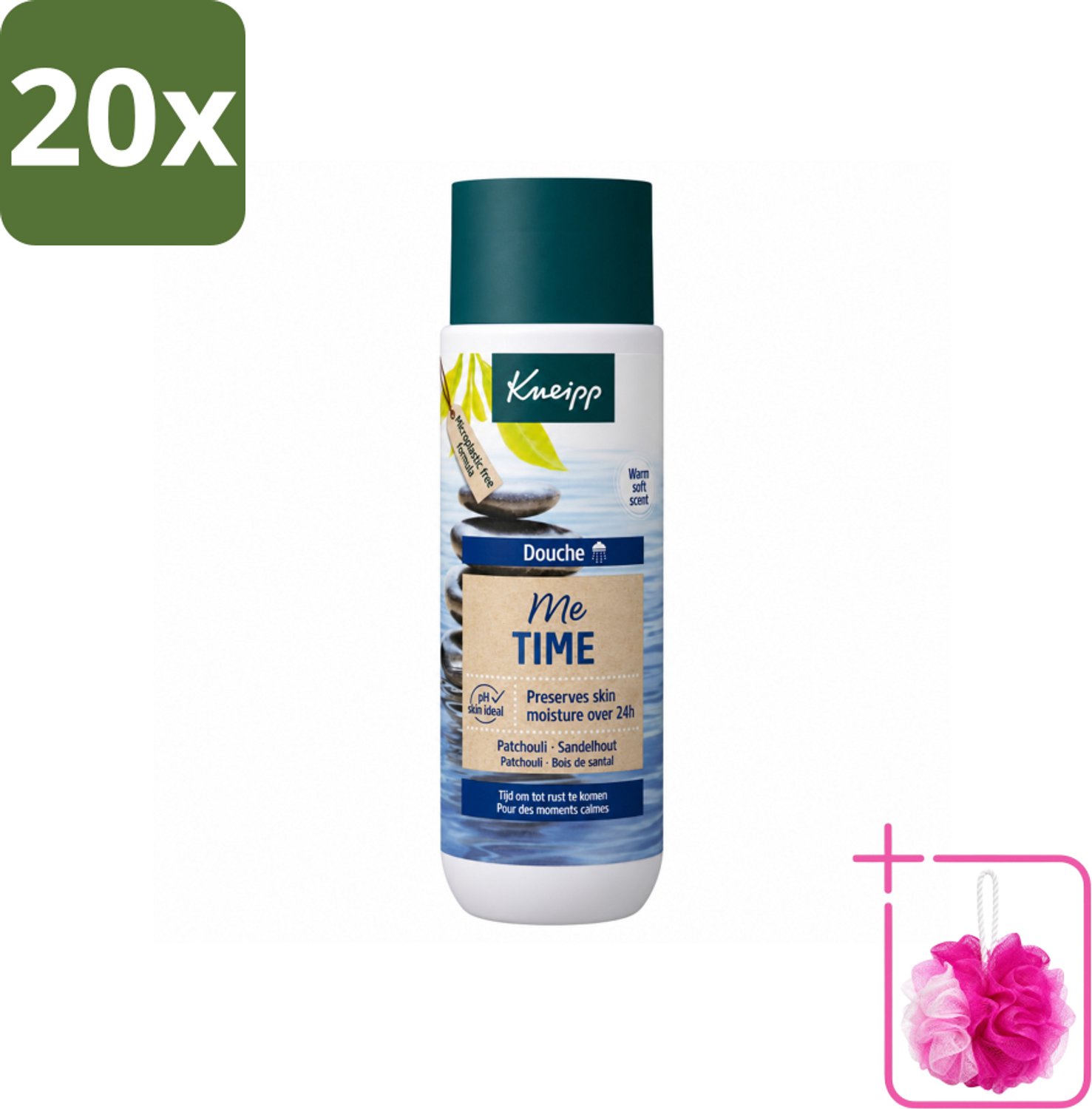20 x Kneipp - Douchegel - Me-Time - 200 ml - Bulkverpakking - Douchegel - Douchemop - Ontspanning