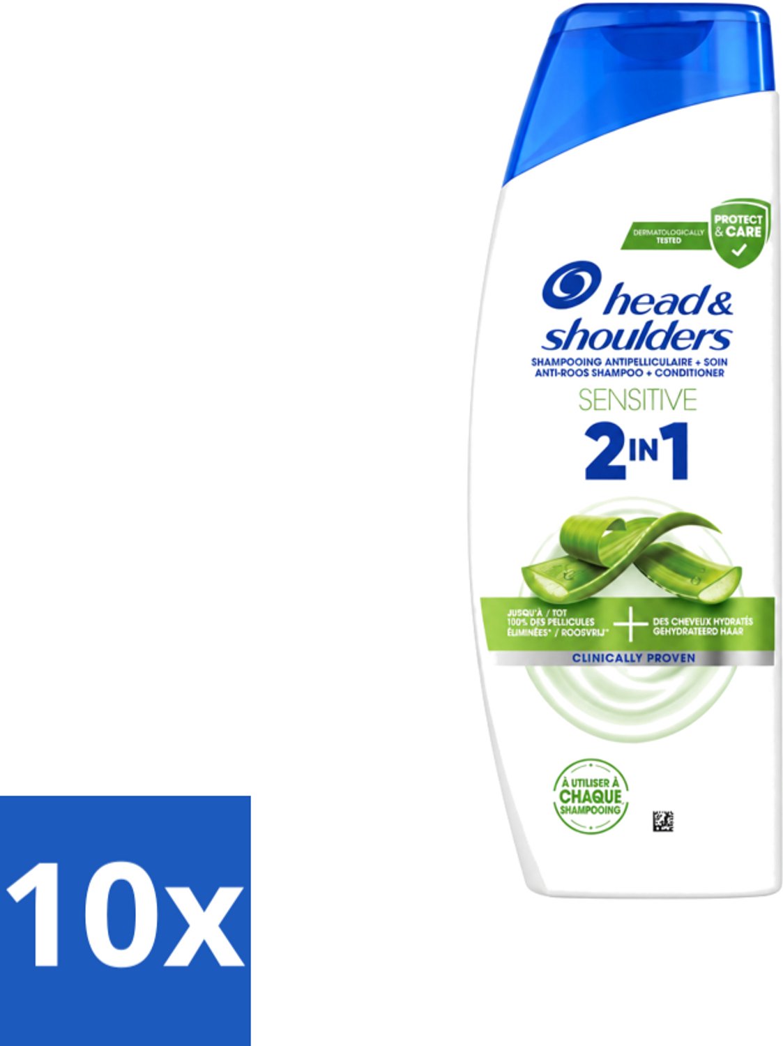 10 x Head & Shoulders – 2-in-1 – Sensitive – 300 ml - Voordeelverpakking - 10 stuks