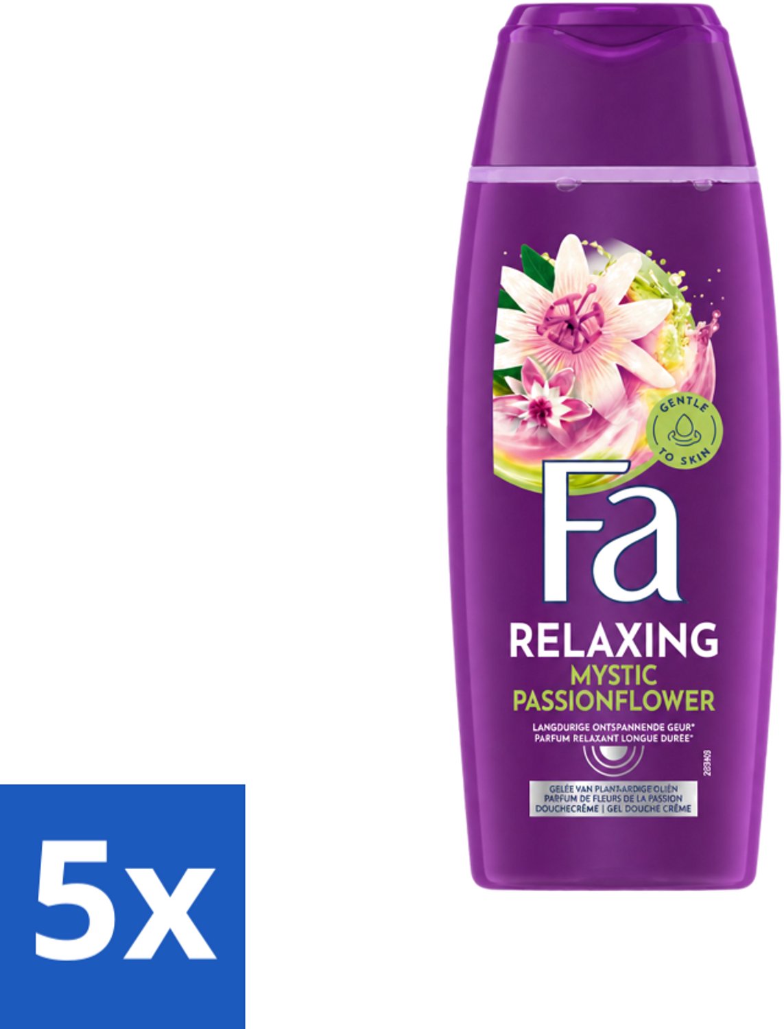 5 x Fa – Douchegel – Mystic Moments Shea Butter & Passion Flower – 250 ml - Voordeelverpakking - 5 stuks