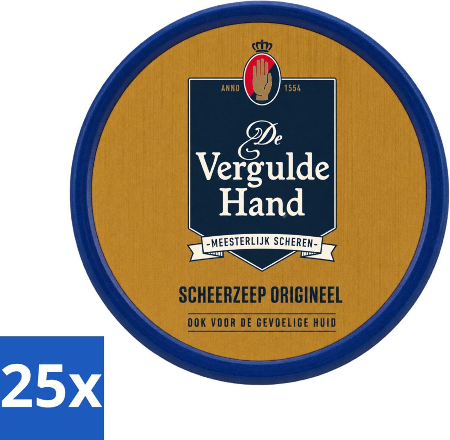 25 x De Vergulde Hand - Orgineel - Scheerzeeptablet - 75 gr - Voordeelverpakking - 25 stuks