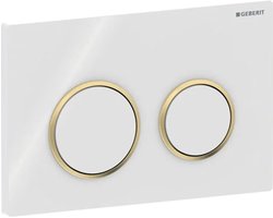 Geberit 115.085.KK.1 - Omega20 bedieningspaneel - 2-toets spoeling - rond - wit/goud/wit