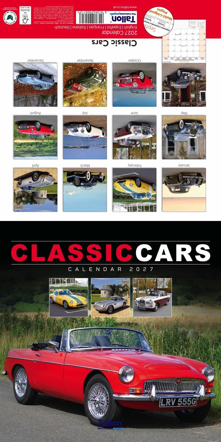 Classic Cars & Retro Cars Kalender 2027
