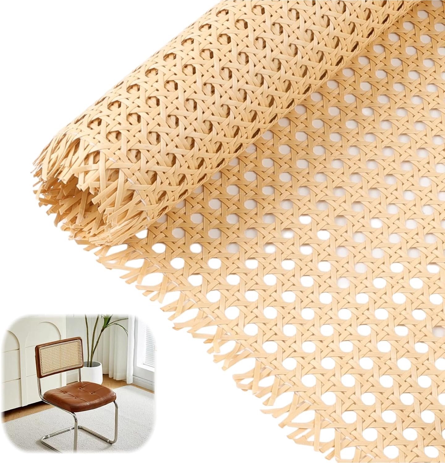 Handgemaakte Rietband van PE Rattan 40 x 200 cm voor Meubels, Mandjes en Stoelen