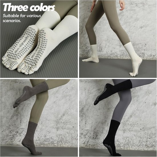 3 Paar Antislip Teensokken - Ademend & Zweetabsorberend — afbeelding 5