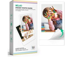 Nelko PP01 Fotopapier Zelfklevend 50 Vel 52.3x90mm Wit