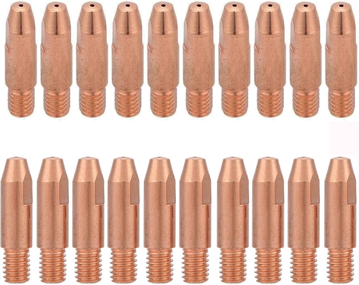 20 stuks koperen contactpunt, lassproeiers, stroommondstuk M6 voor 24KD MIG/MAG lasbrander 0,8 mm, 1,0 mm, 1,2 mm (0,8 mm)