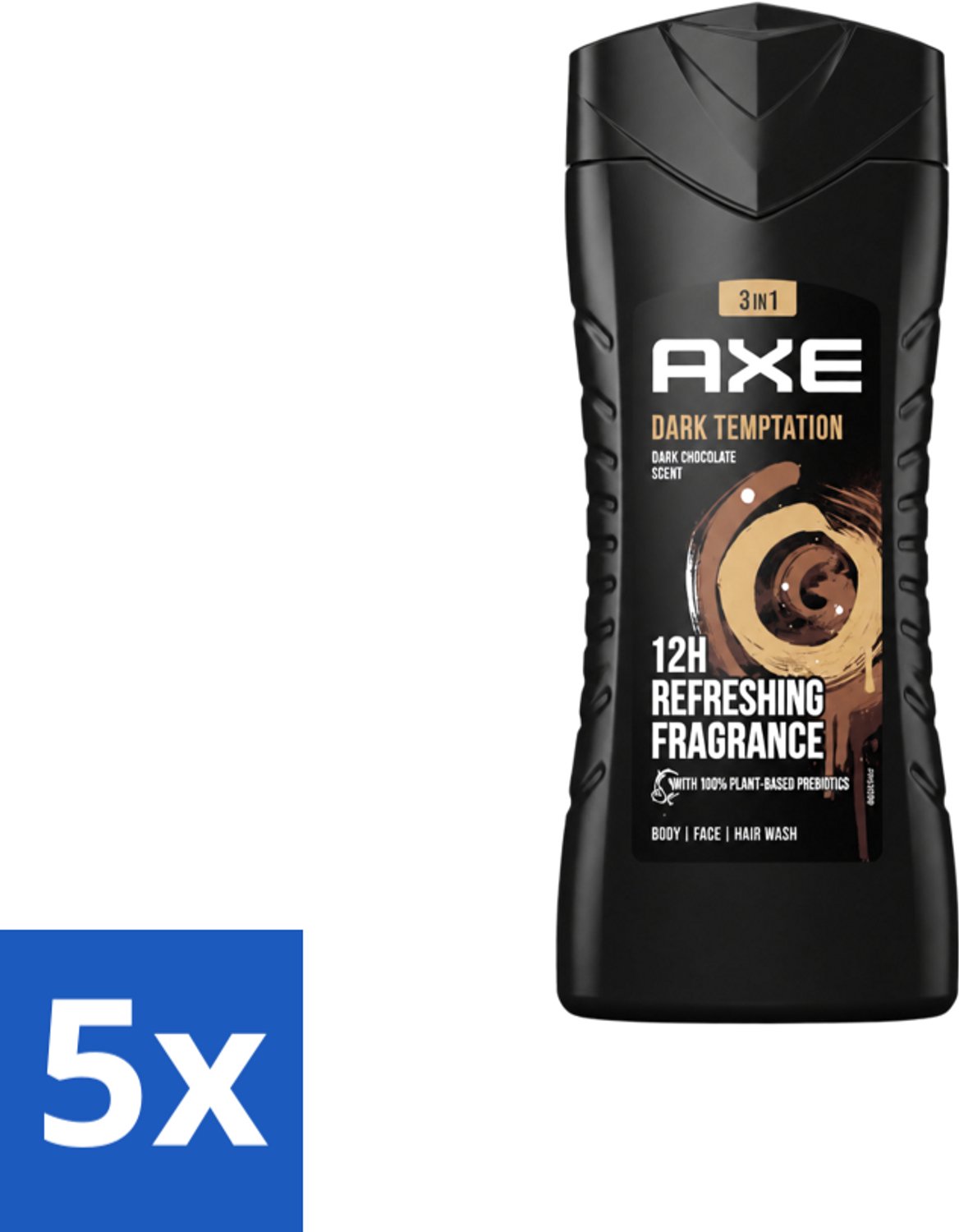 5 x Axe – Douchegel – Dark Temptation – 250 ml - Voordeelverpakking - 5 stuks