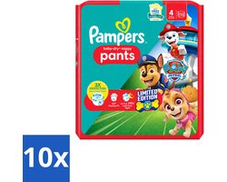 10 x Pampers – Luierbroekjes – Baby Dry Pants Paw Patrol Maat 4 – 25 Luiers - Voordeelverpakking - 10 stuks