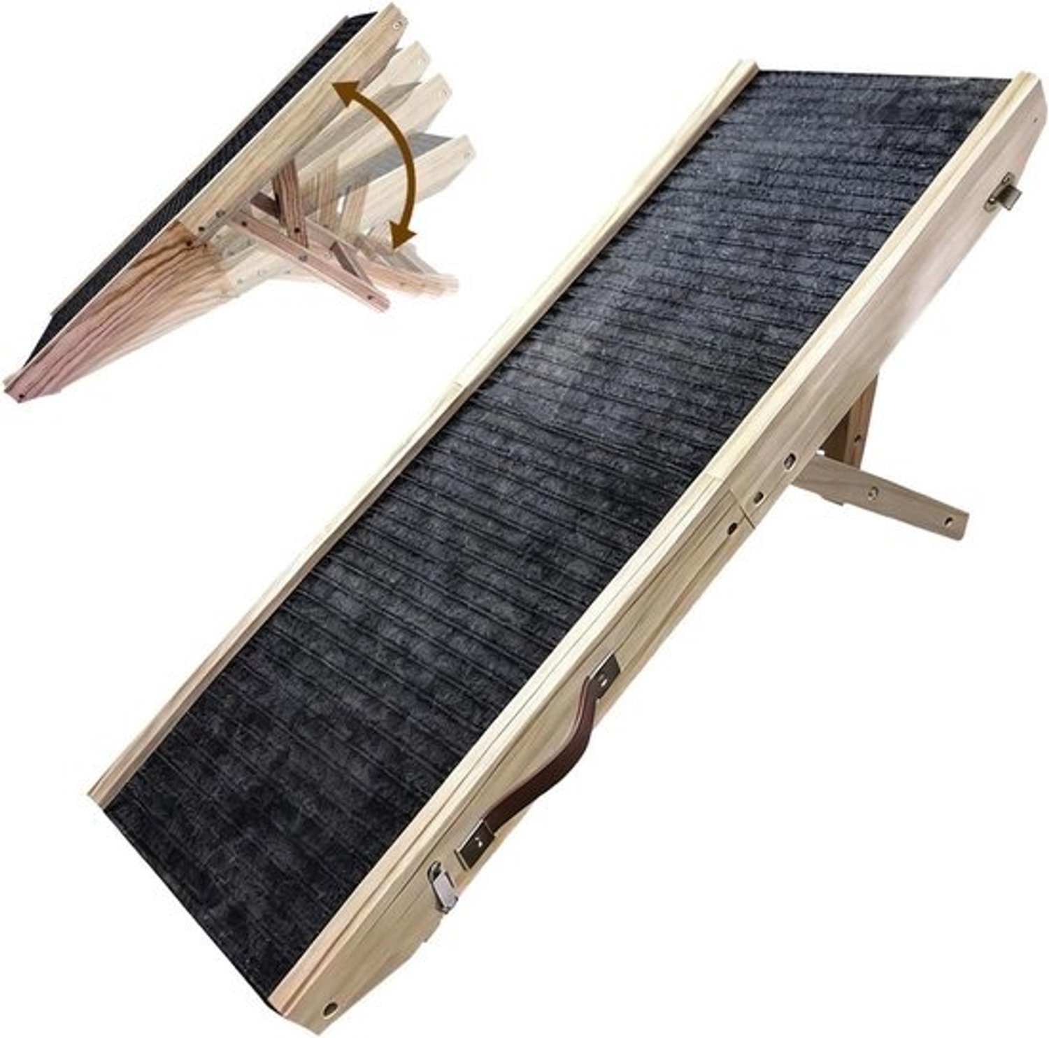 Hondentrap - Huisdierladder - Veilige toegang - Opvouwbaar en verstelbaar - 83x30cm - Meerkleurig