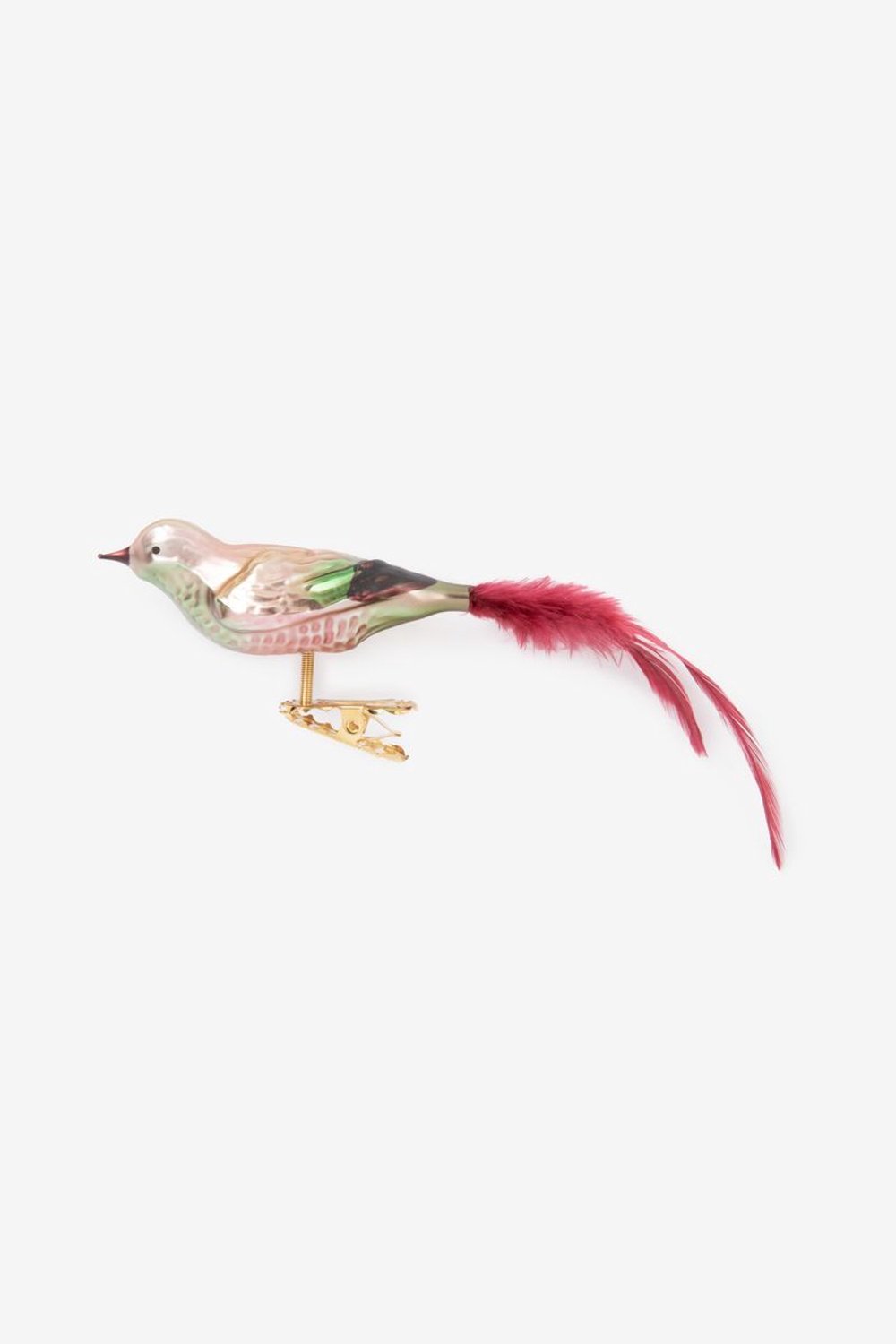 Sissy-Boy Multicolour kerst ornament vogel met clip