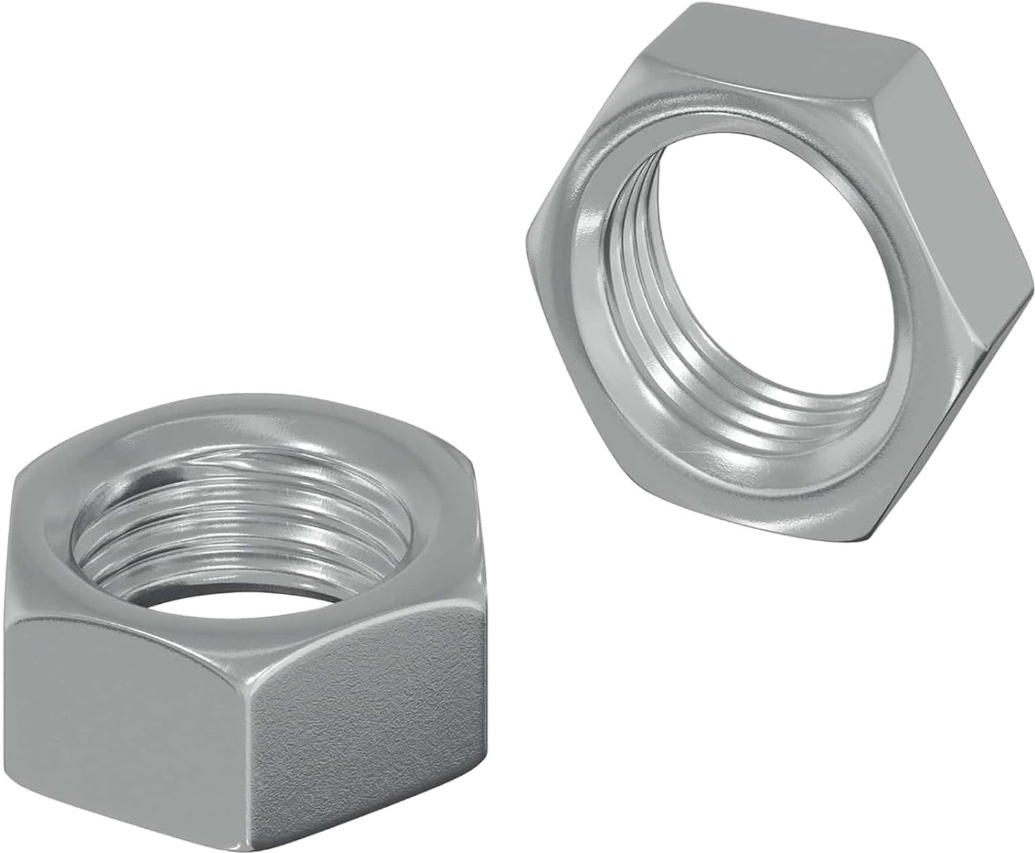 M6 2 stuks verzinkt staal metalen moeren voor doe-het-zelf projecten schroefverbindingen zilver