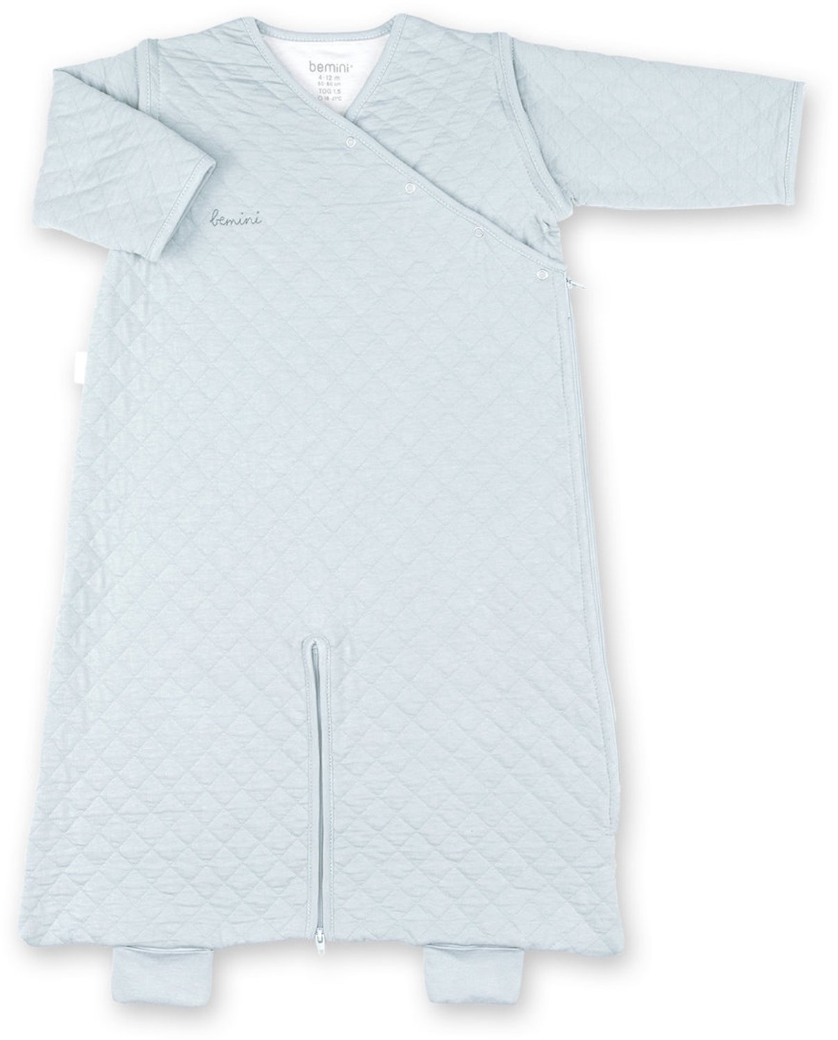 BEMINI Babyslaapzak - MAGIC BAG 4-12m - TOG 1.5 - Gewatteerd comfort - Glacier