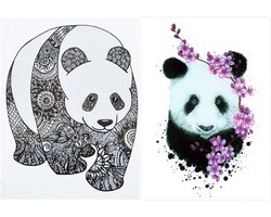 Tijdelijke dierentatoeages pandabeer tattoo panda tattoo nep tattoo festival tattoo KM161 HB847