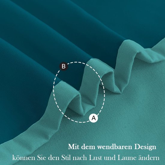 2-delige beddengoed set 155x220 cm, turquoise/petrol — afbeelding 5