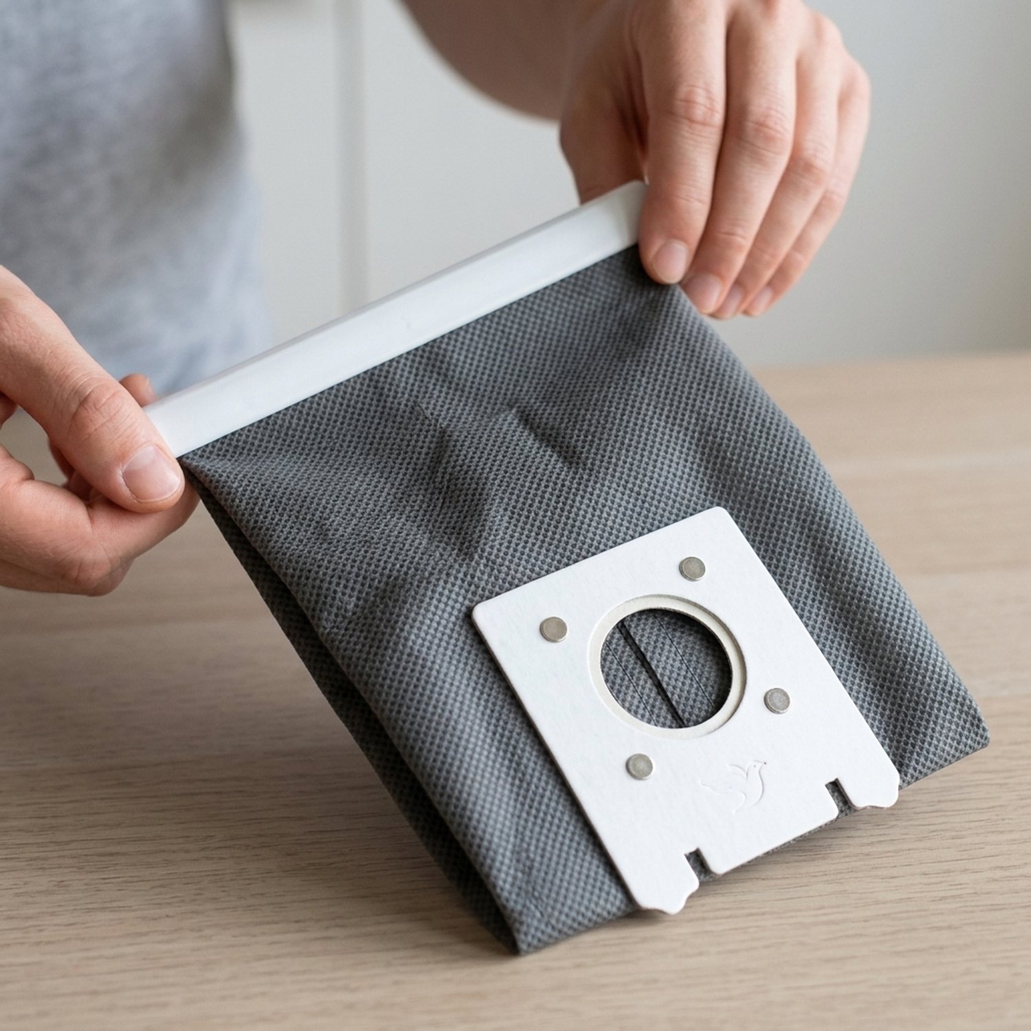 WiseGoods Stofzuigerzak Herbruikbaar - Wasbaar & Universeel - Geschikt voor Bosch & Siemens Stofzuiger - Grijs