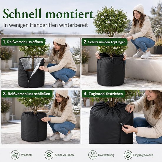 Hoes voor planten, 2 stuks, 70x65 cm — afbeelding 3