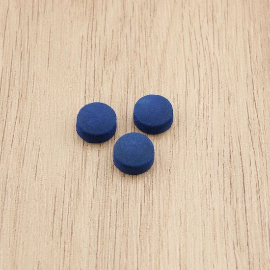 Biljart keu tips 9 mm - blauwe lederen vervangtips - eenvoudig te installeren - 50 stuks ServiceTopper - ServiceTopper — afbeelding 4