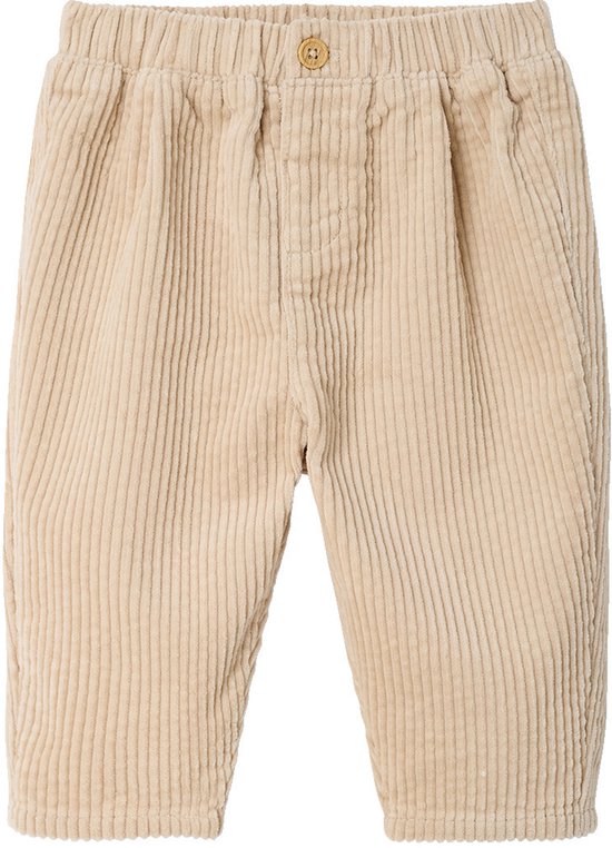 Babyjongensbroek van ribfluweel beige