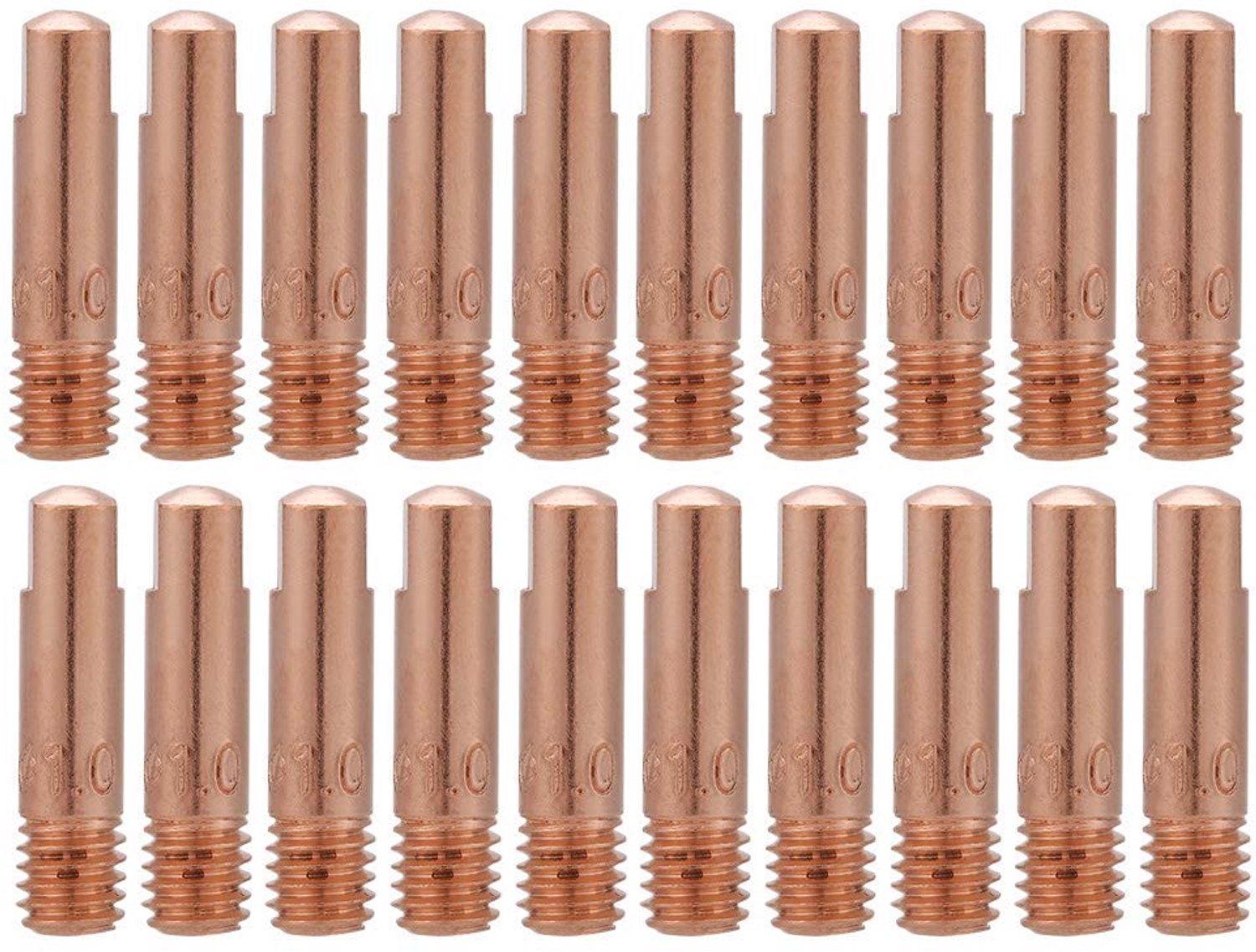 Lascontactpunten 0,8 mm - 20 stuks - koperen lasmondstukken voor Binzel 15AK MIG/MAG - vervangingsaccessoires - ServiceTopper
