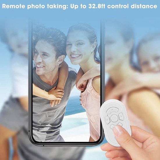 Bluetooth Afstandsbediening Video Page Turner, Emote Fingertip Controller voor Smart Clicker voor Foto's en Video's, Draadloze Ringcamera Sluiterbediening (Wit) — afbeelding 4