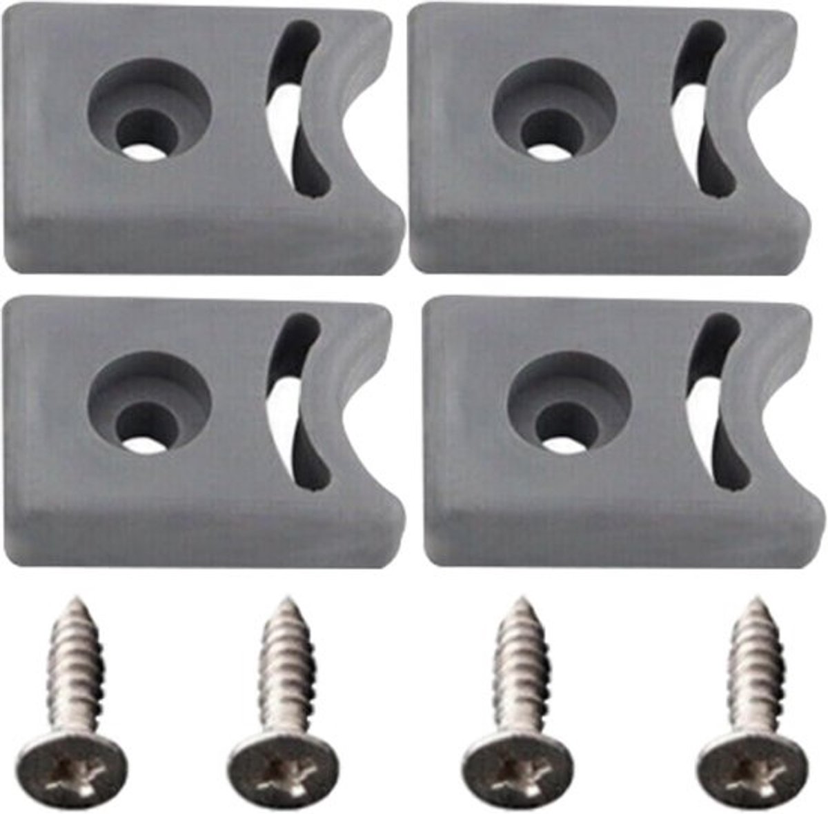 Deurstopper voor douche - Beschermblok voor deur - Voor douchedeur beschermen - Met schroefset - 5x5x3 cm - Grijs