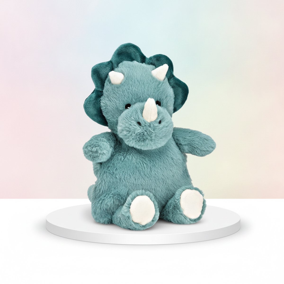Wurm Warmteknuffel Dino met kersenpitten – 35 cm – turquoise