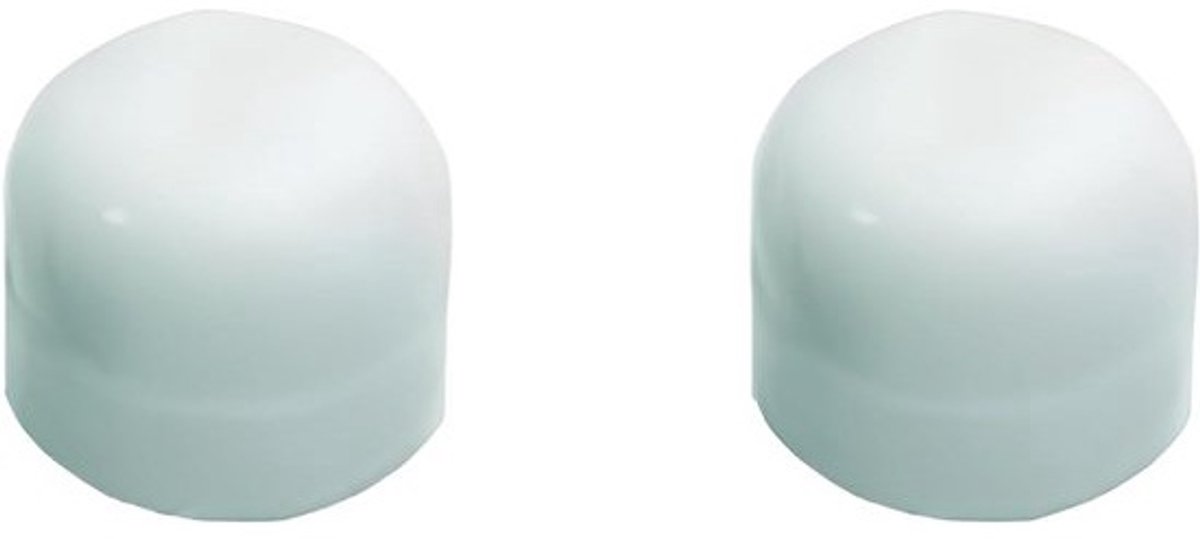 Set van 2 zelfklevende deurstoppers van rubber - Bescherming voor muren en meubels (wit)
