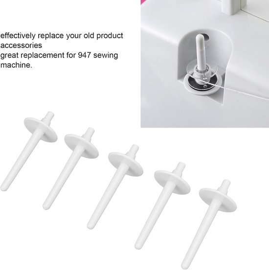 Set van 5 Spoel Pinnen en Houder voor Naaimachines, Reserveonderdelen voor Spoel Winder en Reparatie Accessoires — afbeelding 3