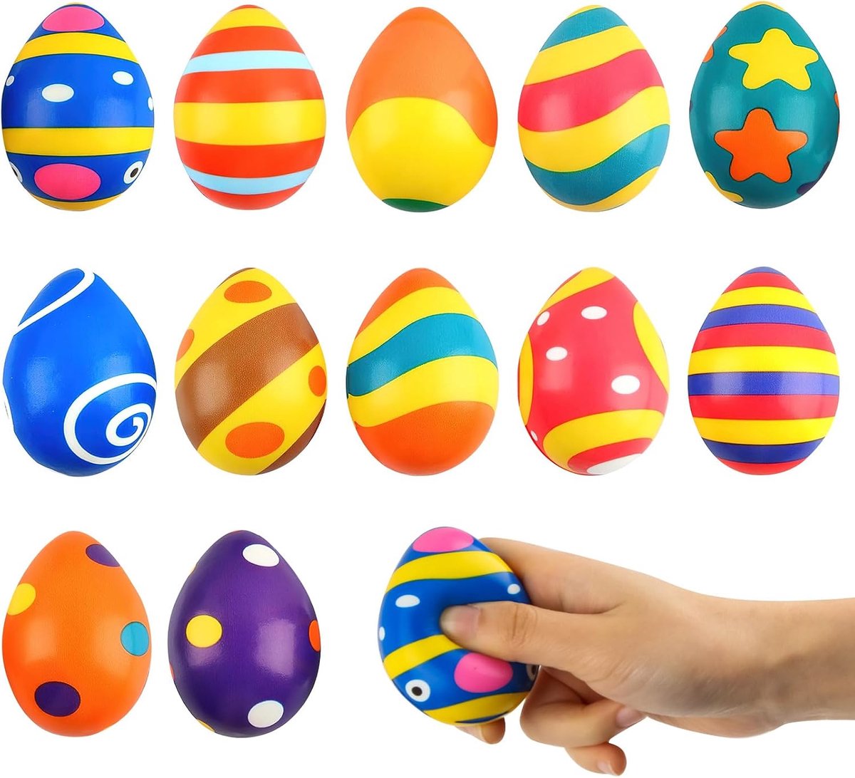 Kleurrijke paaseieren, paaseieren voor kinderen, paascadeau, paasversieringen, cadeau, cadeau-ideeën Pasen, paasmanden, paasdecoratie (B)