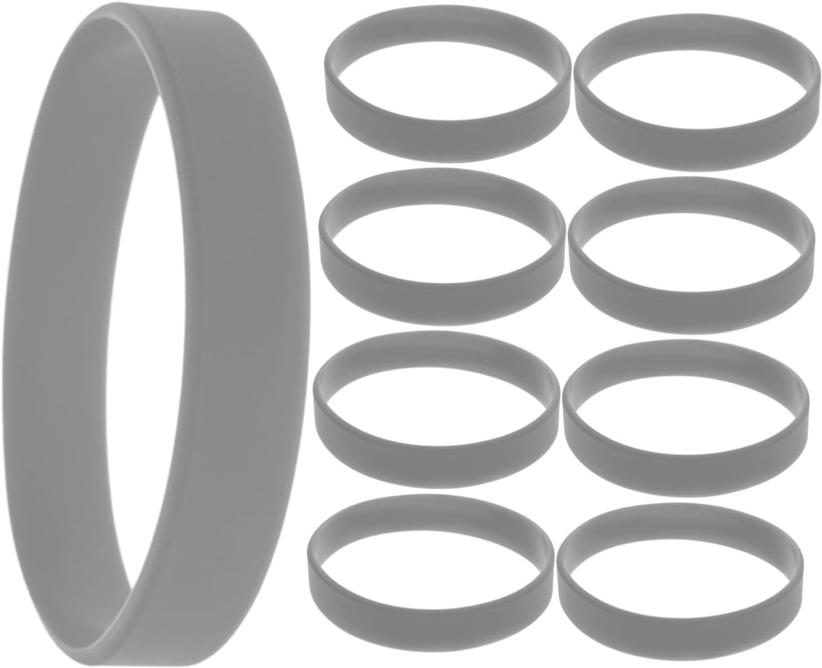 50 Stuks Siliconen Polsbandjes Stijlvolle Stretch Armbanden Comfortabele Elastische Polsband Bulk Siliconen Armbanden Voor Dames En Heren Huidvriendelijk Grijs Feestelijk Cadeau