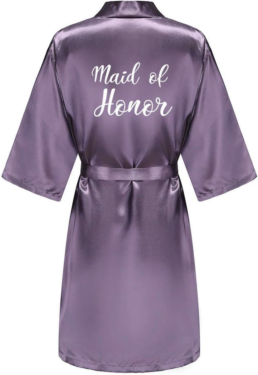 Gown Women's Personalised Glitter Writing Satin Robe Bride Bridesmaid Maid Of Honour Wedding Party Kimono-as The Photo Show_j-s