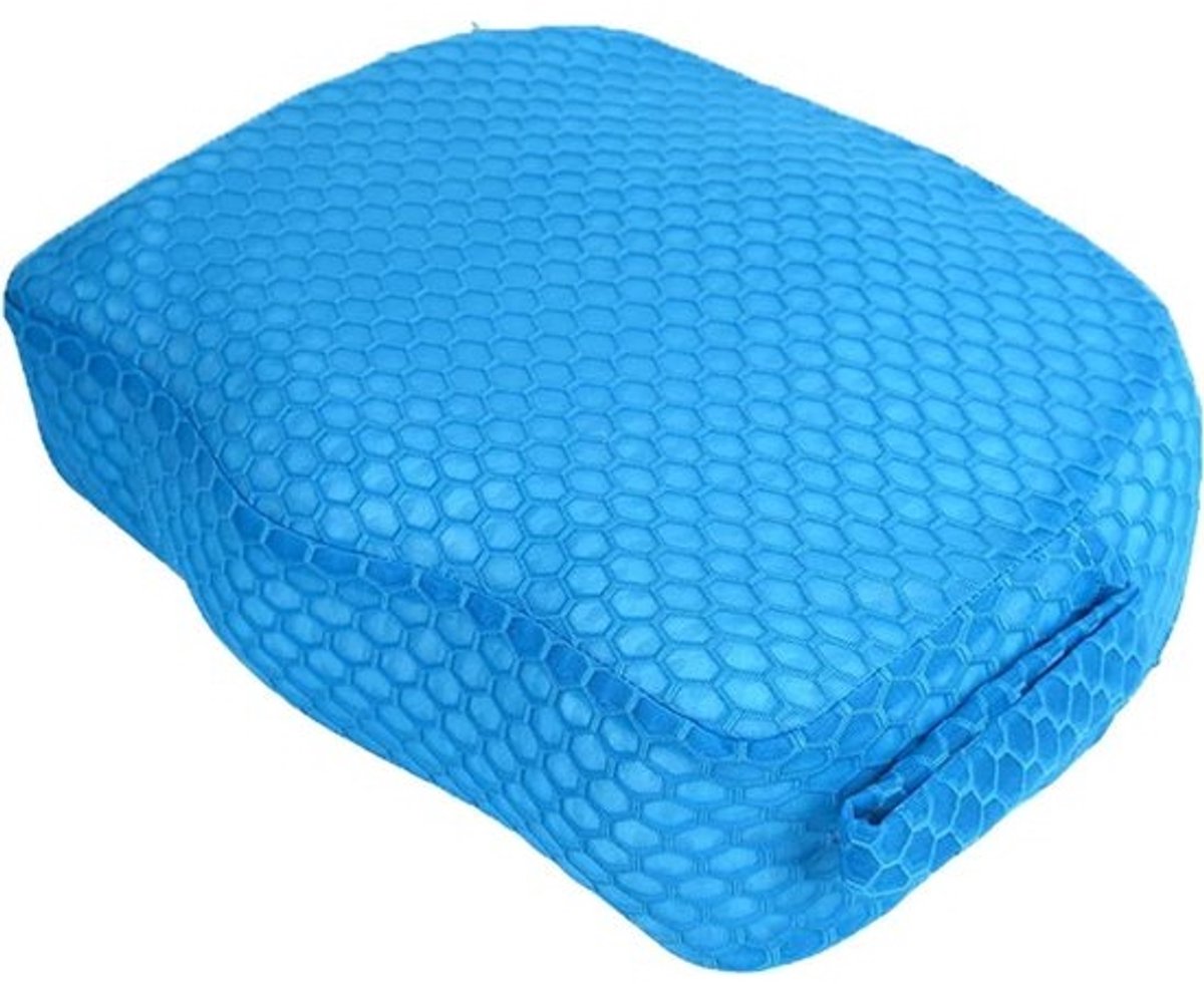Badkussen - spastoel - voor ontspannen baden - verzwaarde antislip - ergonomisch - blauw