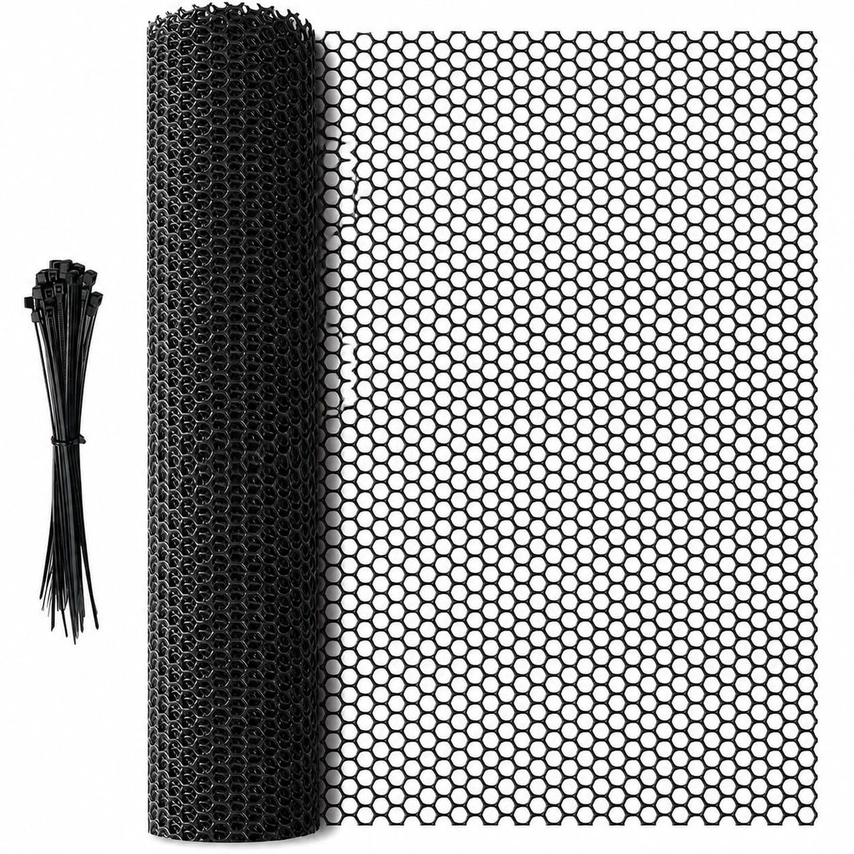 Tuingaas 5 m x 40 cm met 50 kabelbinders, op maat te knippen