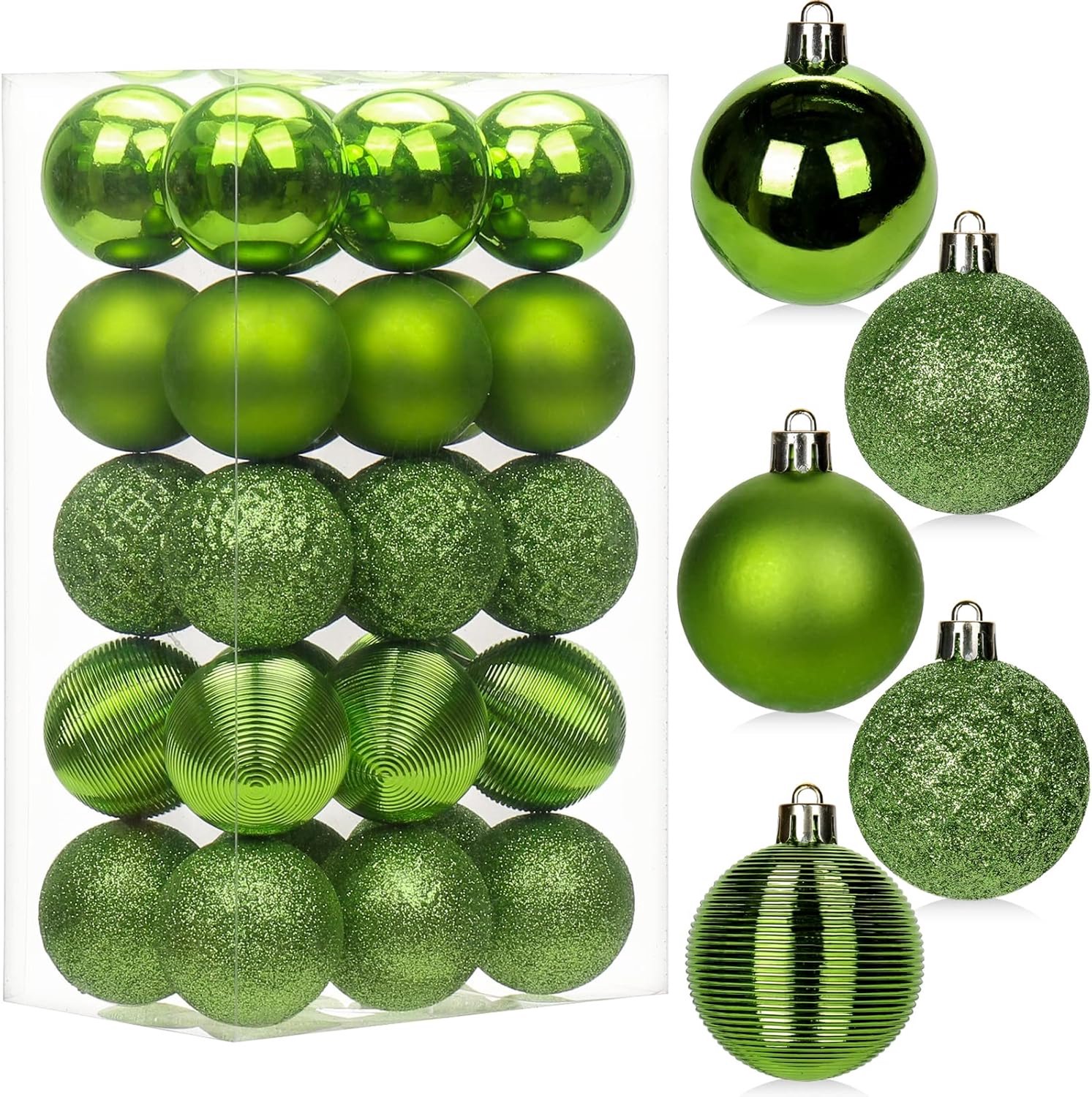 30 STKS 5 cm Kerstbal Ornamenten Onbreekbare Groene Kerstboom Decoraties Kerstboom Ballen Halloween Ornamenten Decor