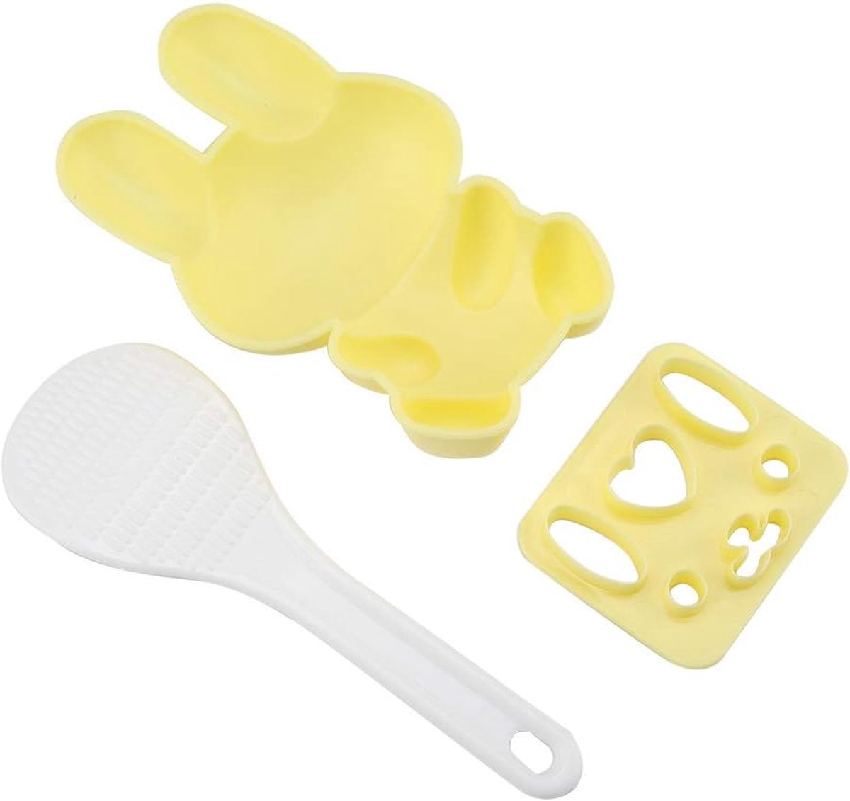 3 Stuks Konijn Sushi Rijstvorm voor DIY Onigiri (YELLOW)