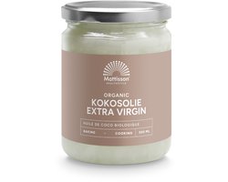 Mattisson - Kokosolie Biologisch - Coconut Oil - Extra Virgin - 500 ml