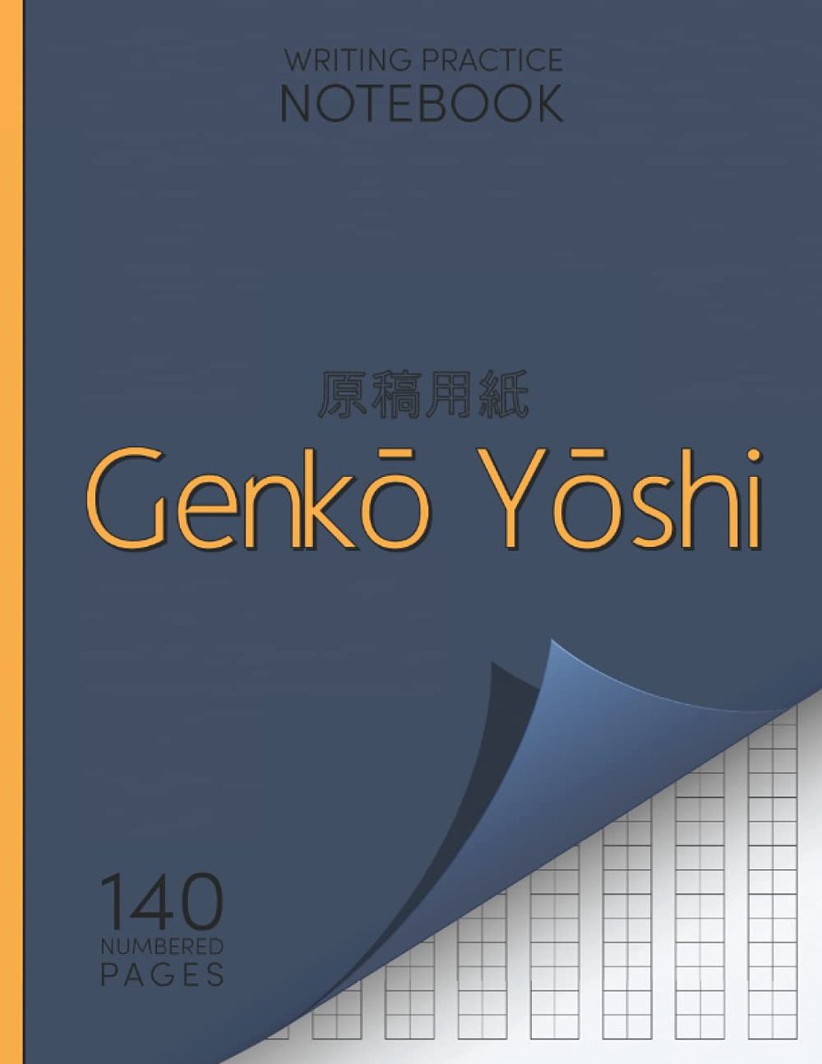 Genkō Yōshi Writing Practice Notebook - 140 Numbered Pages: Japanese Characters Handwriting Training (70 Double-Sided - ShopVlot