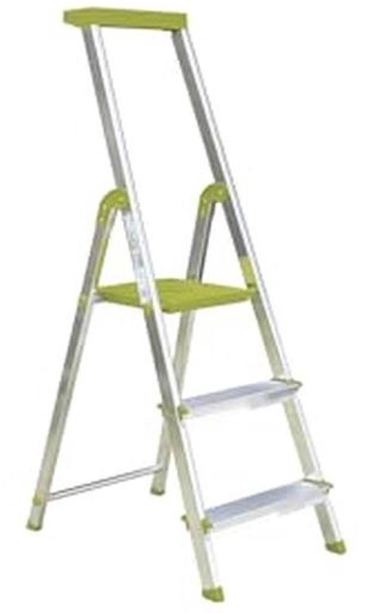 Aluminium ladder met 3 treden - Licht en stevig