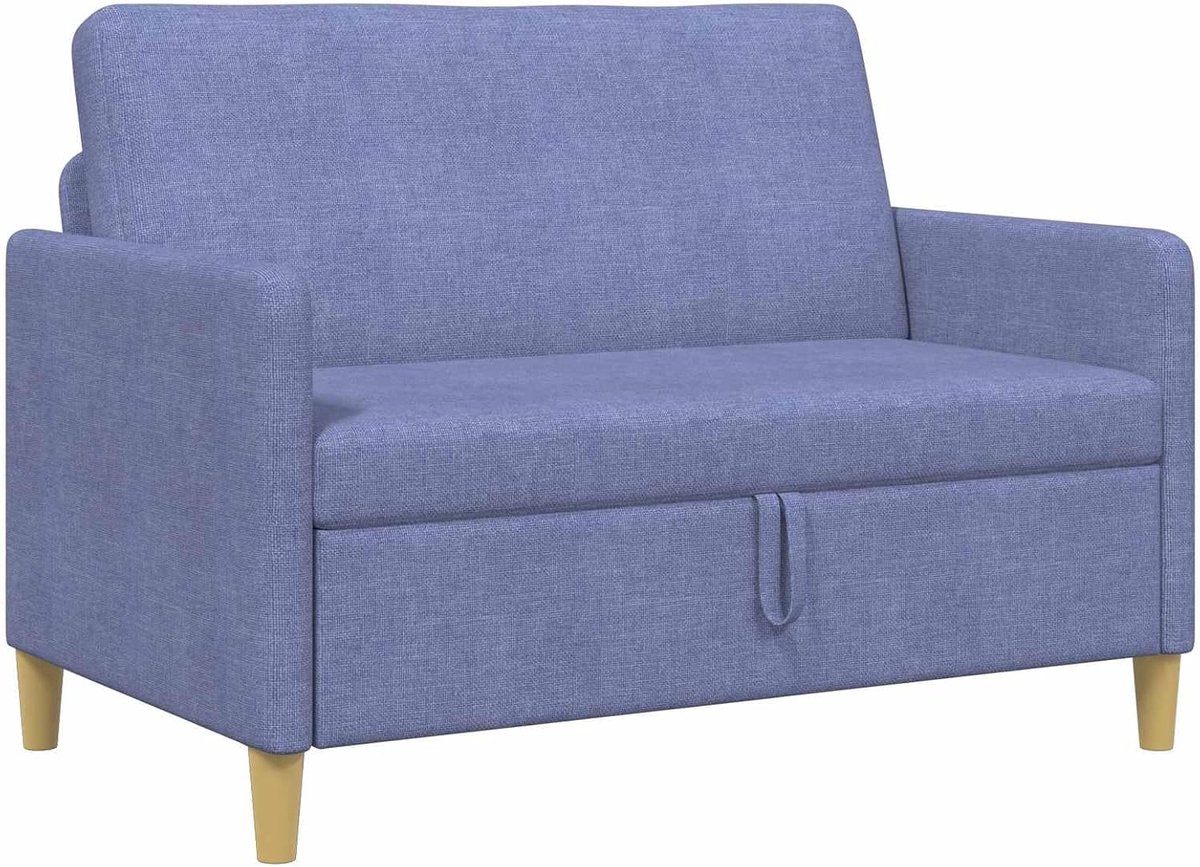 Sofa met opbergruimte, blauw, jeans, 122 x 78 x 87 cm, polyester