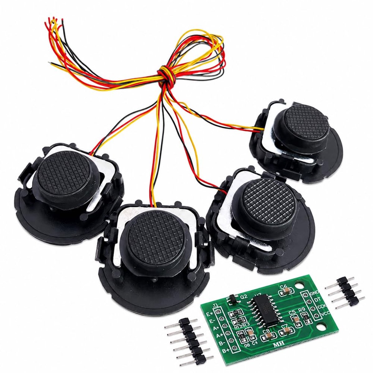 50 kg weegcel, set van 4 halve brug, rekstrips, gewichtssensor met houder + HX711 AD module, versterker voor Arduino personenweegschaal, elektronische projecten
