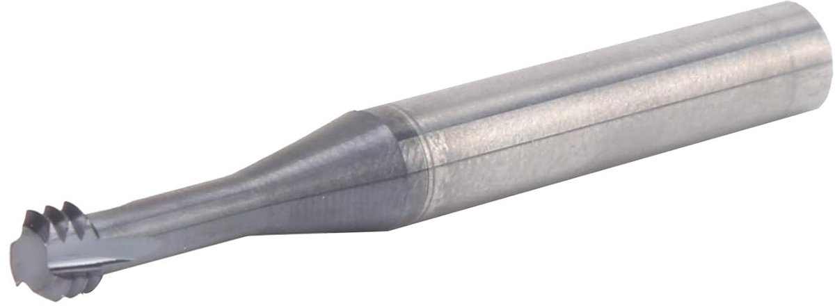 3-tands metrische 60° wolfraamstalen draadfrees M6,0x1,0xD6x50 voor getrapte en gegroefde oppervlakken