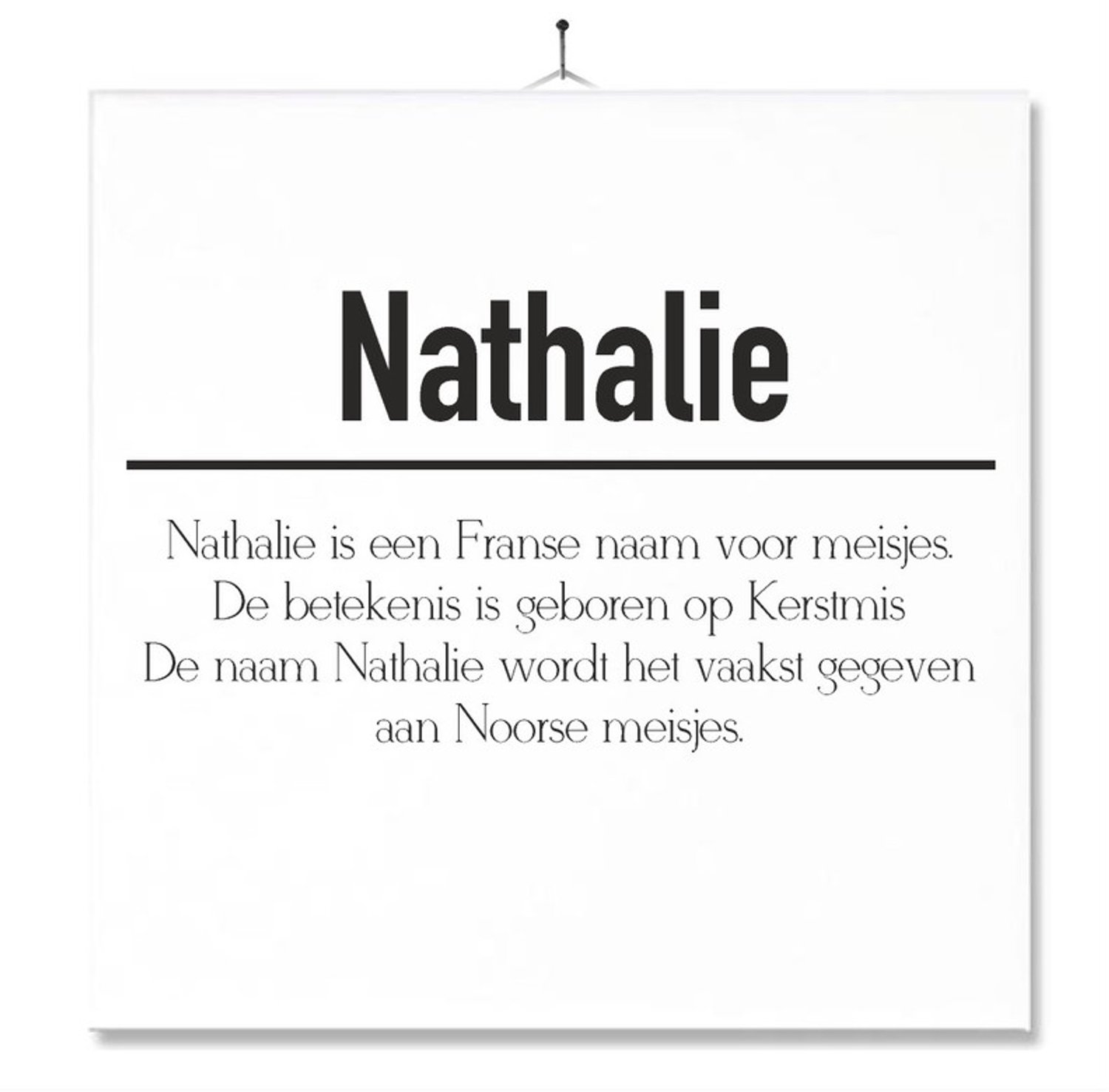 MC Living Tegel Met Opdruk | Betekenis | Kado | Cadeau | Met Naam - Nathalie Multi-Color