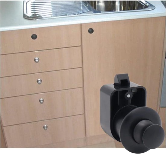 5-delige metalen drukknopvergrendeling voor caravans, campers, boten en jachten — afbeelding 5