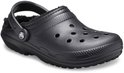 Zwarte Crocs Classic Lined Clog met ventilatiegaten, zachte voering en hielband.