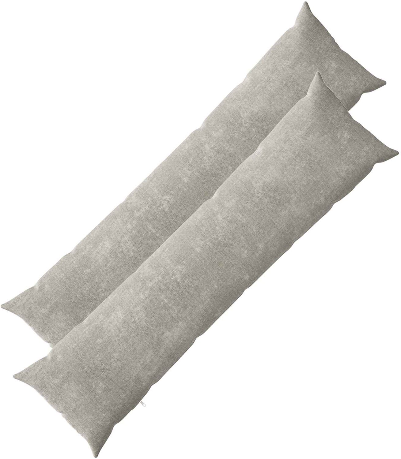 vidaXL Dekenkussen - 2 - st - HEERLEN - Lichtgrijs - 40 - x - 145 - cm - Chenille - Stof