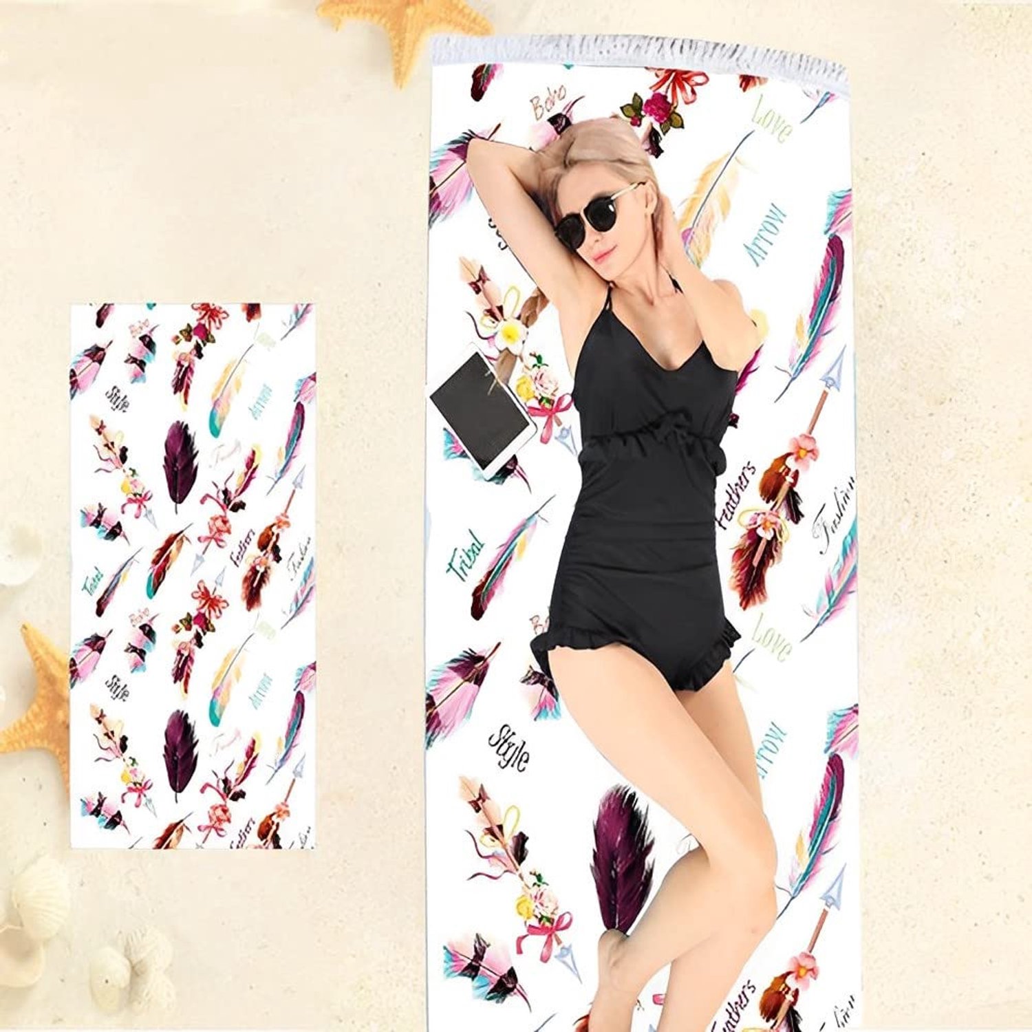 Microfiber Strandhanddoek 150 x 150 cm