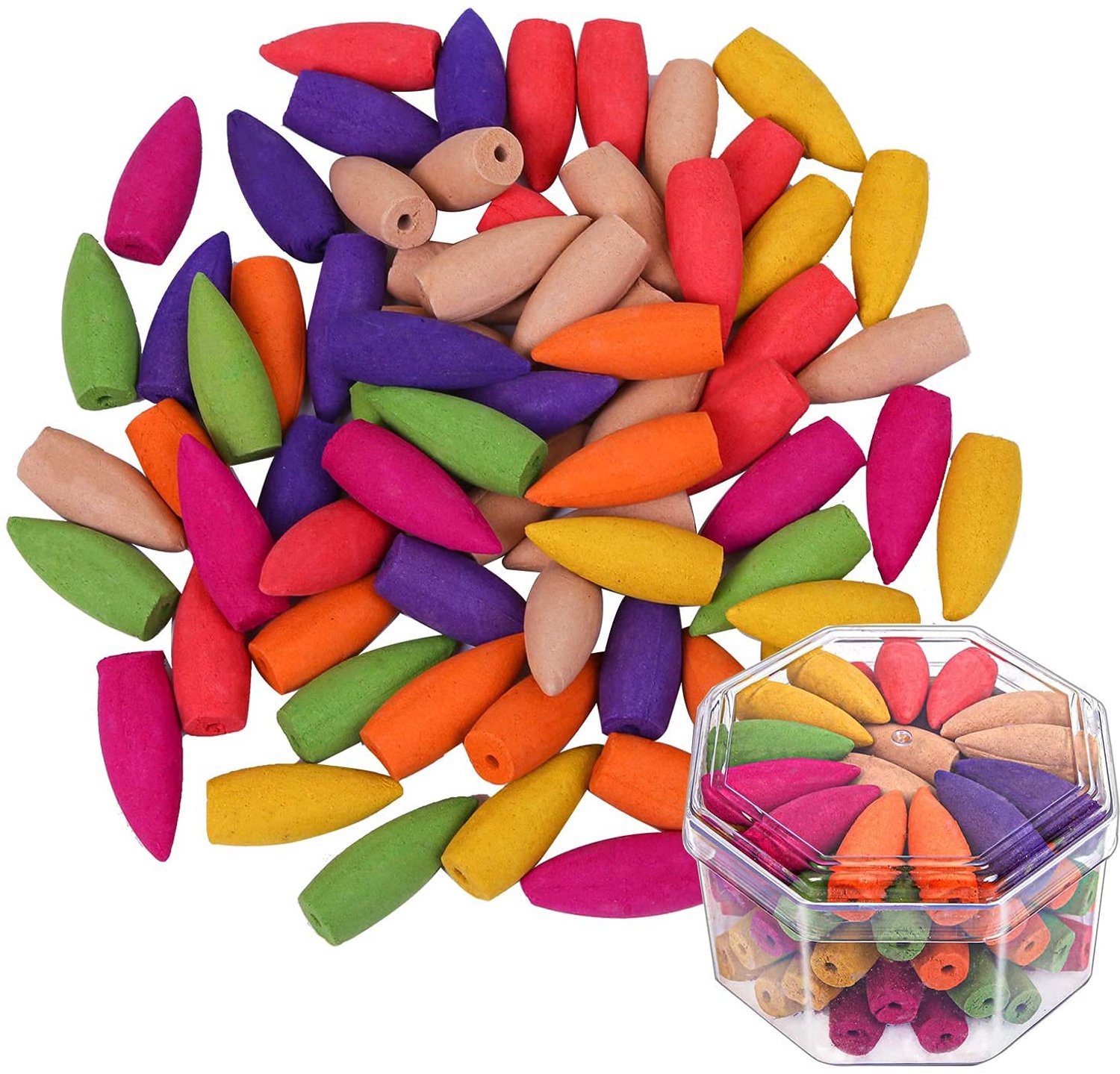 Wierook Kegels 70 Stuks - Backflow Kegels - Natuurlijke Geuren - Waterval Wierook - Geschikt voor Thuis/Kantoor - Brandduur 15 Minuten