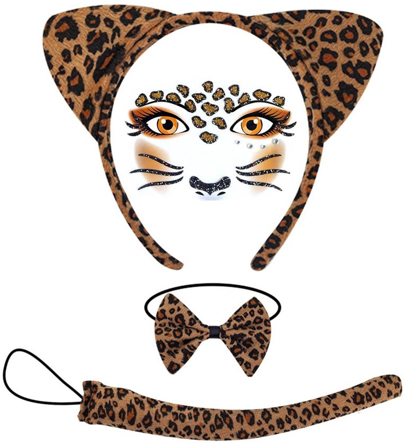 Leopard Kostuum Accessoires Set voor Feestjes